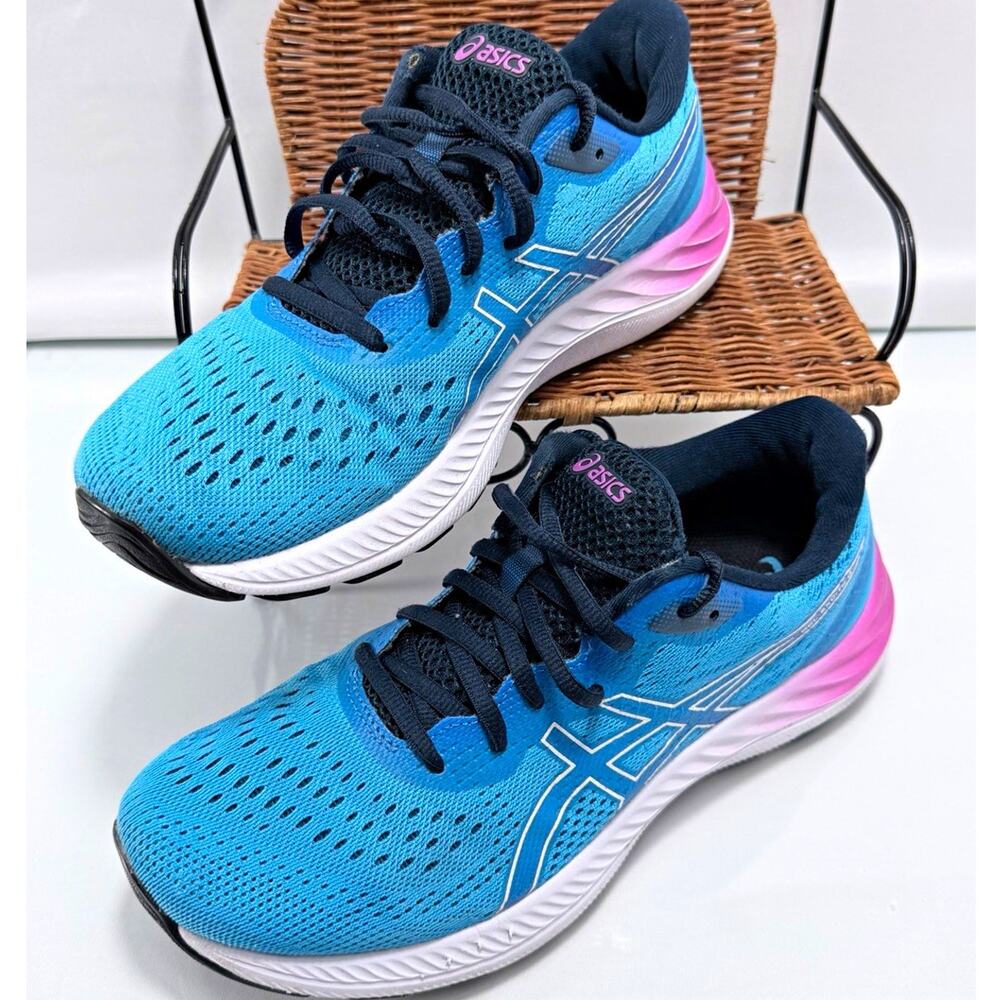 ASICS GT-1000 Women's Running Shoes Size 8 Blue Pink Black 25.5cm F131120